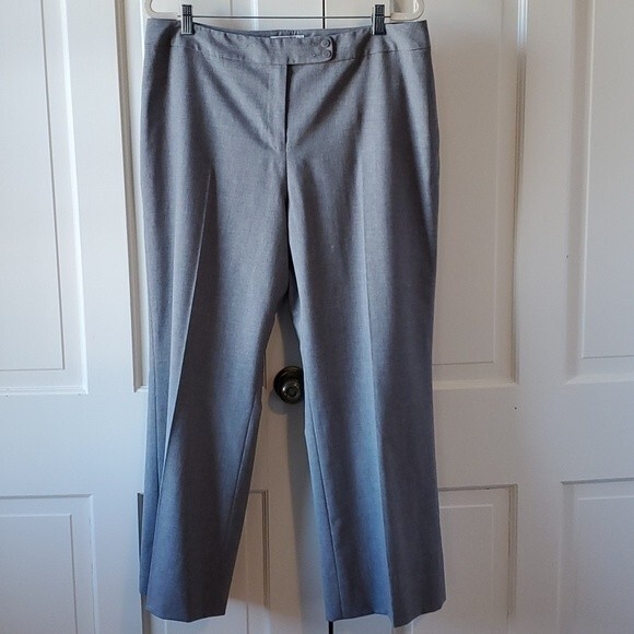 PENDLETON GRAY WOOL CLASSIC STRAIGHT LEG PANTS SAAVY STRETCH WOOL  SIZE 18 - Picture 1 of 9
